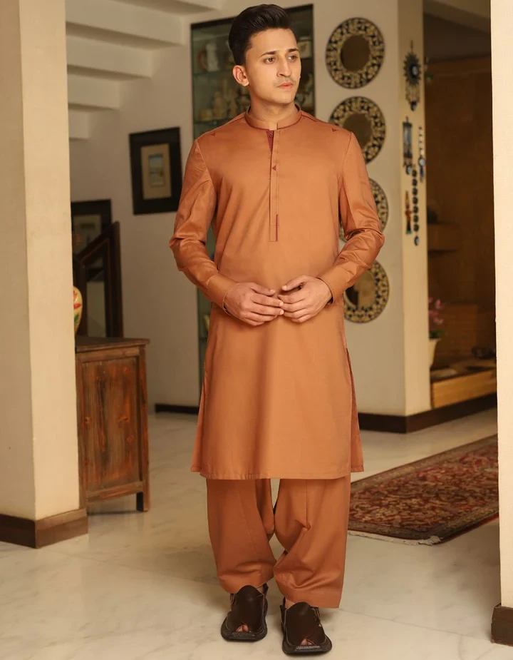 Casual Suit For Teens With Trendy Computerized Embroidery On Front.
