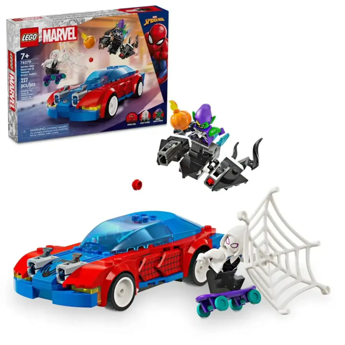 LEGO - Marvel Spider-Man Race Car & Venom Green Goblin Building Toy