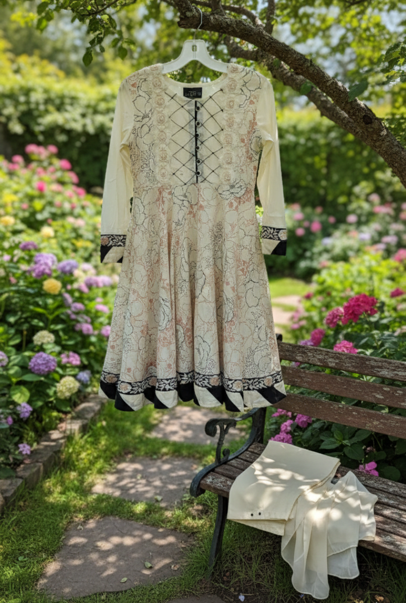 Ivory Ethereal Anarkali Set