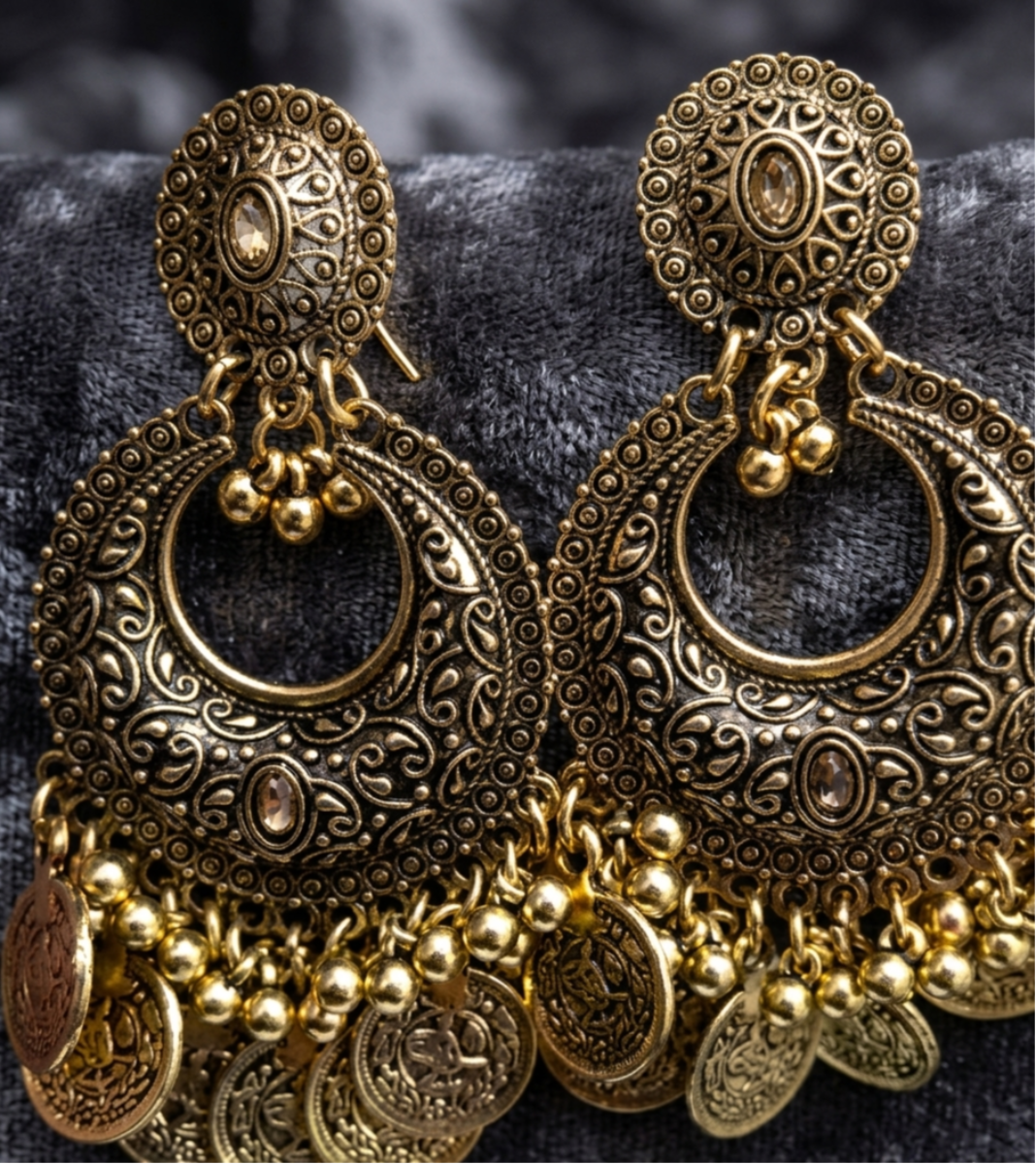 Antique Gold Coin Chandbalis