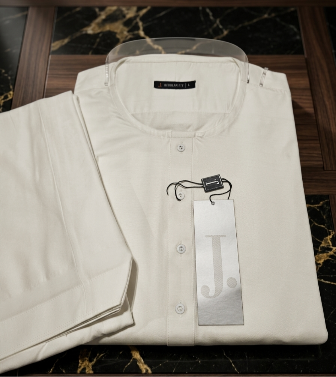 J. Regular Fit Mens inner Suite - Premium White Collection